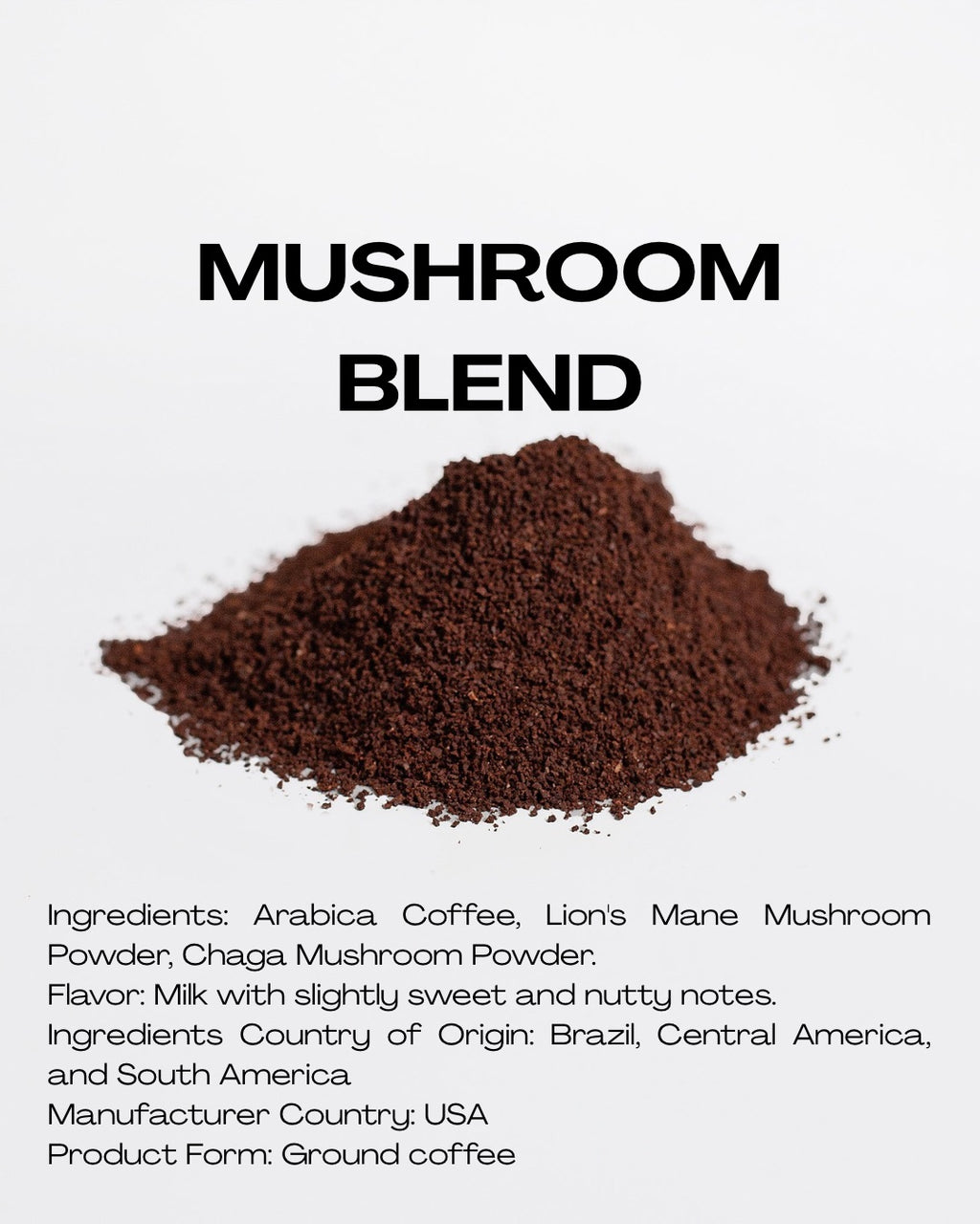 Mushroom Coffee Fusion - Lion’s Mane & Chaga 4oz